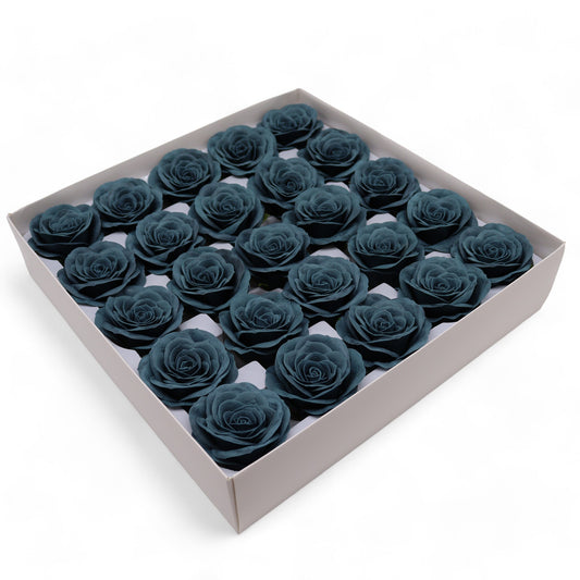 Handgemachte Seifenblume - Große Vintage Rose - Ironhead Teal