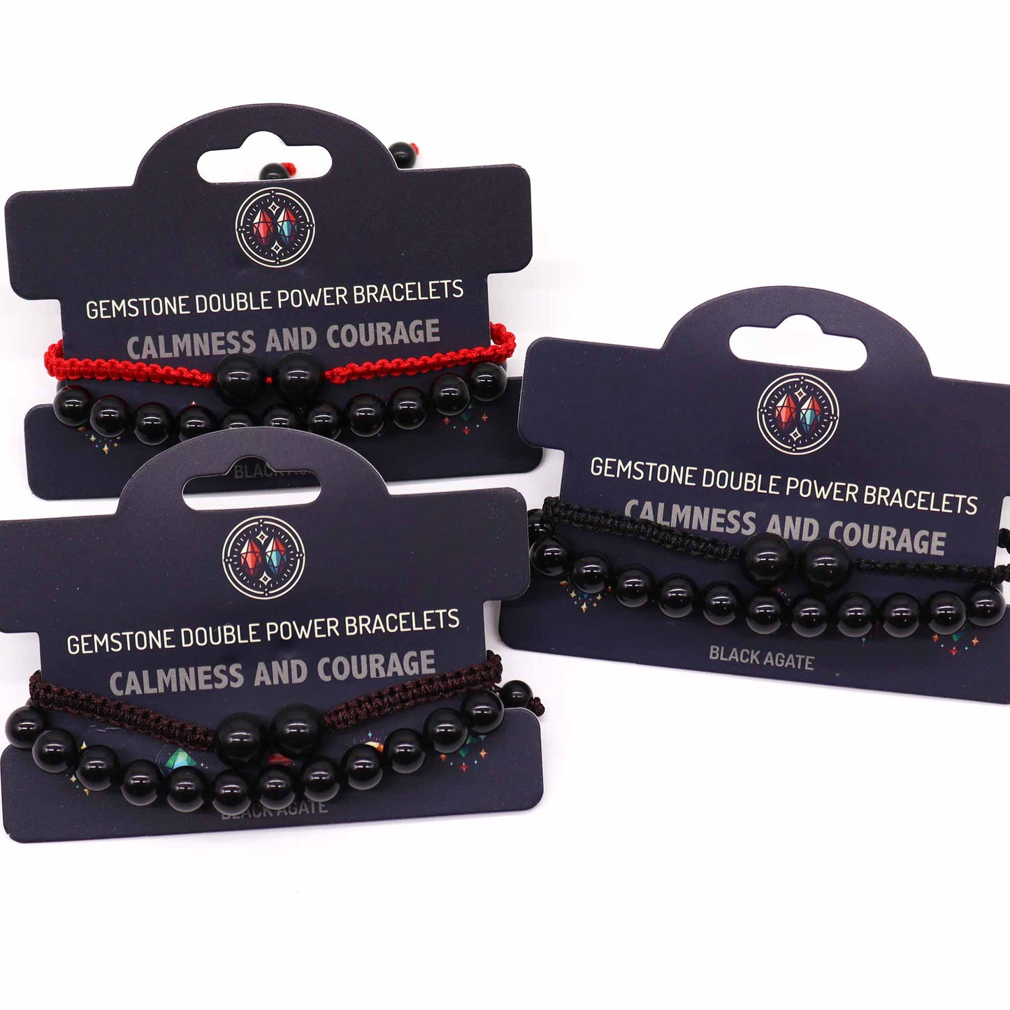 Double Power Armbänder - Schwarzer Achat
