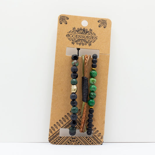 Herren Armband Set - Outdoor Grün