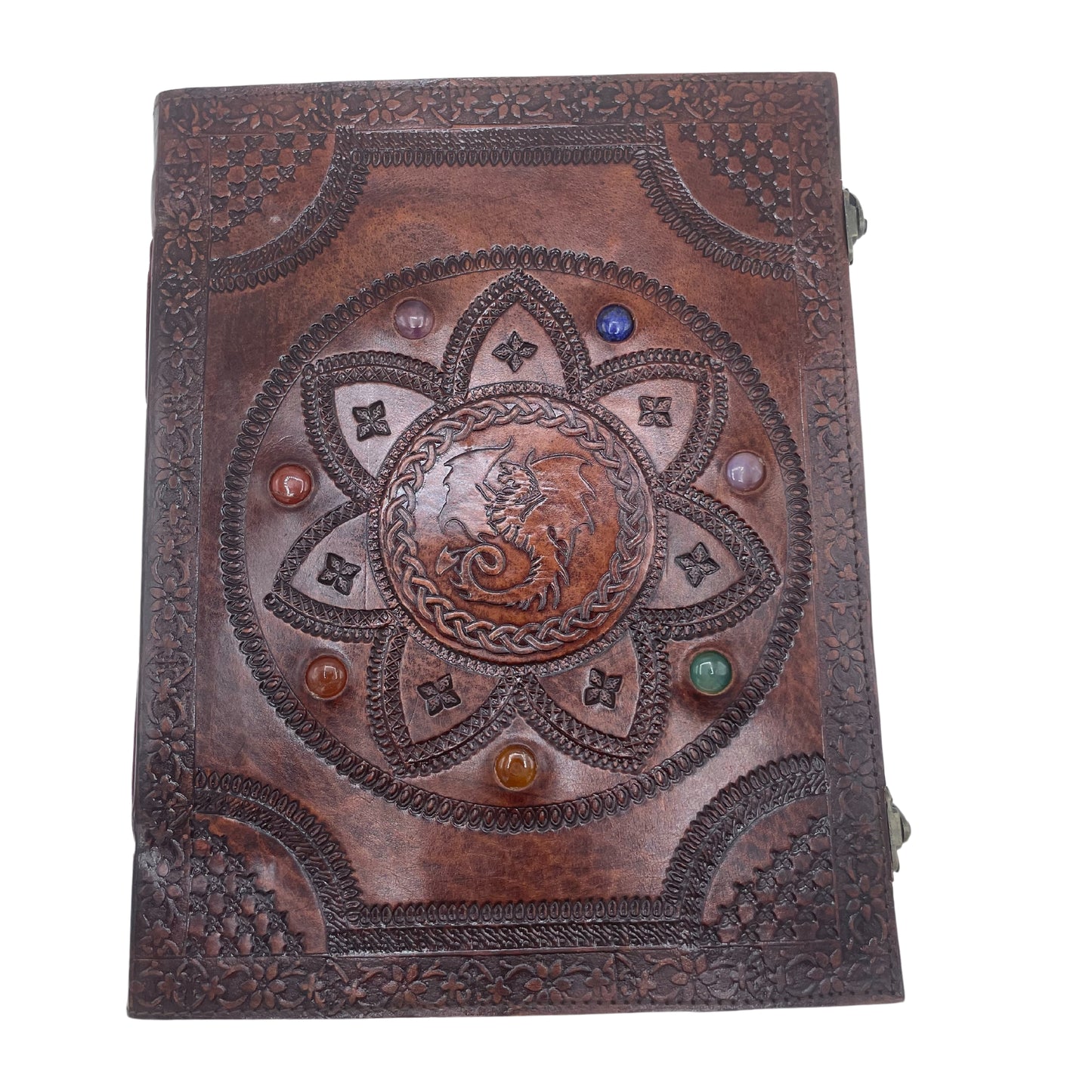 Großes Grabnotizbuch - Chakra-Steine ​​Drachen-Mandala