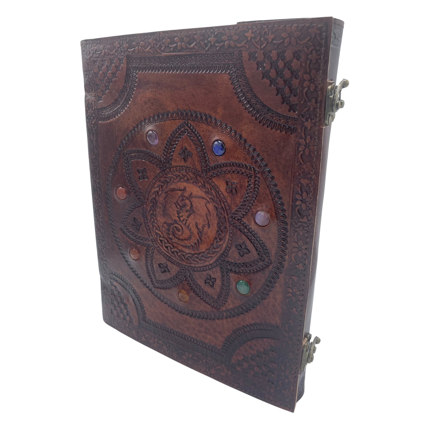 Großes Grabnotizbuch - Chakra-Steine ​​Drachen-Mandala