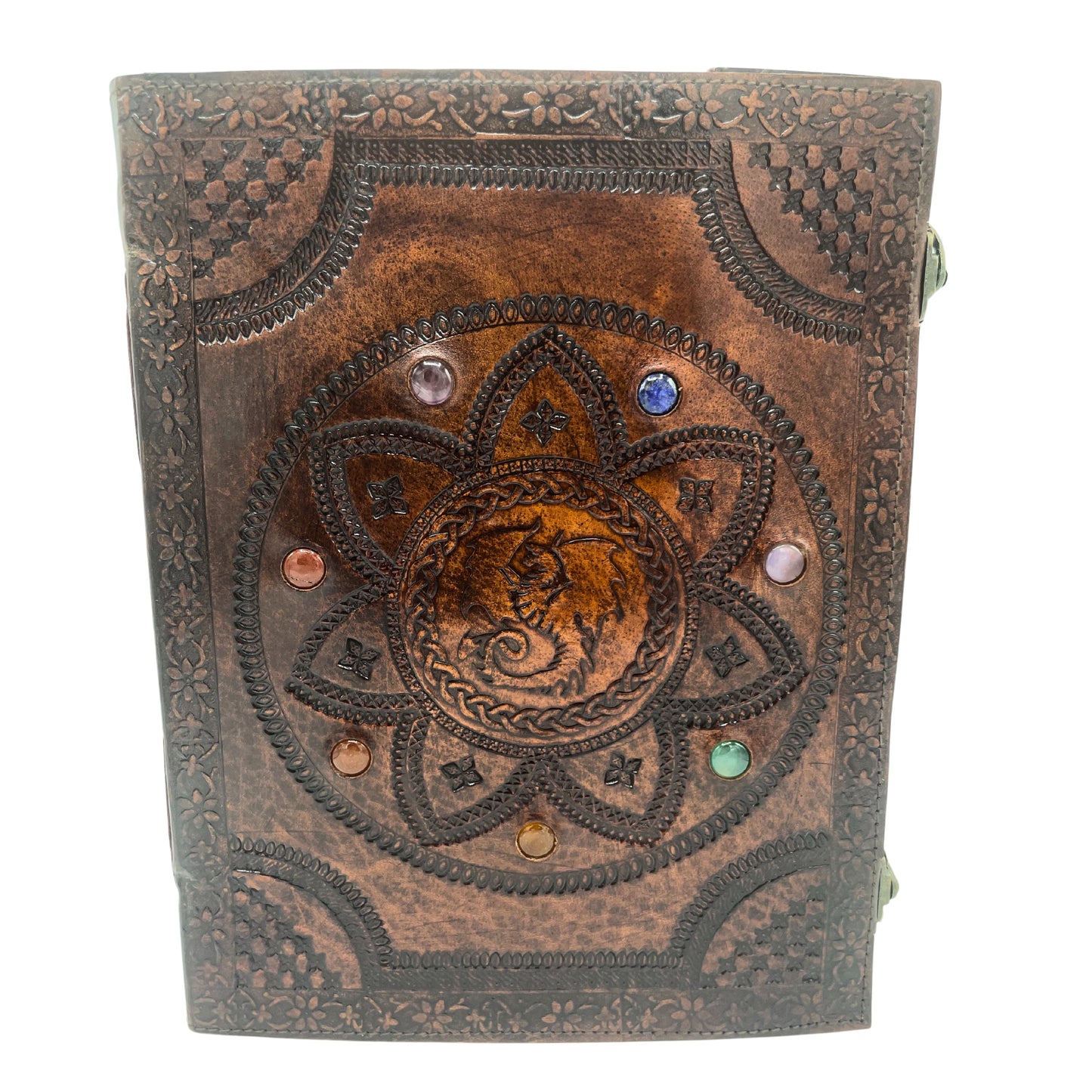 Großes Grabnotizbuch - Chakra-Steine ​​Drachen-Mandala