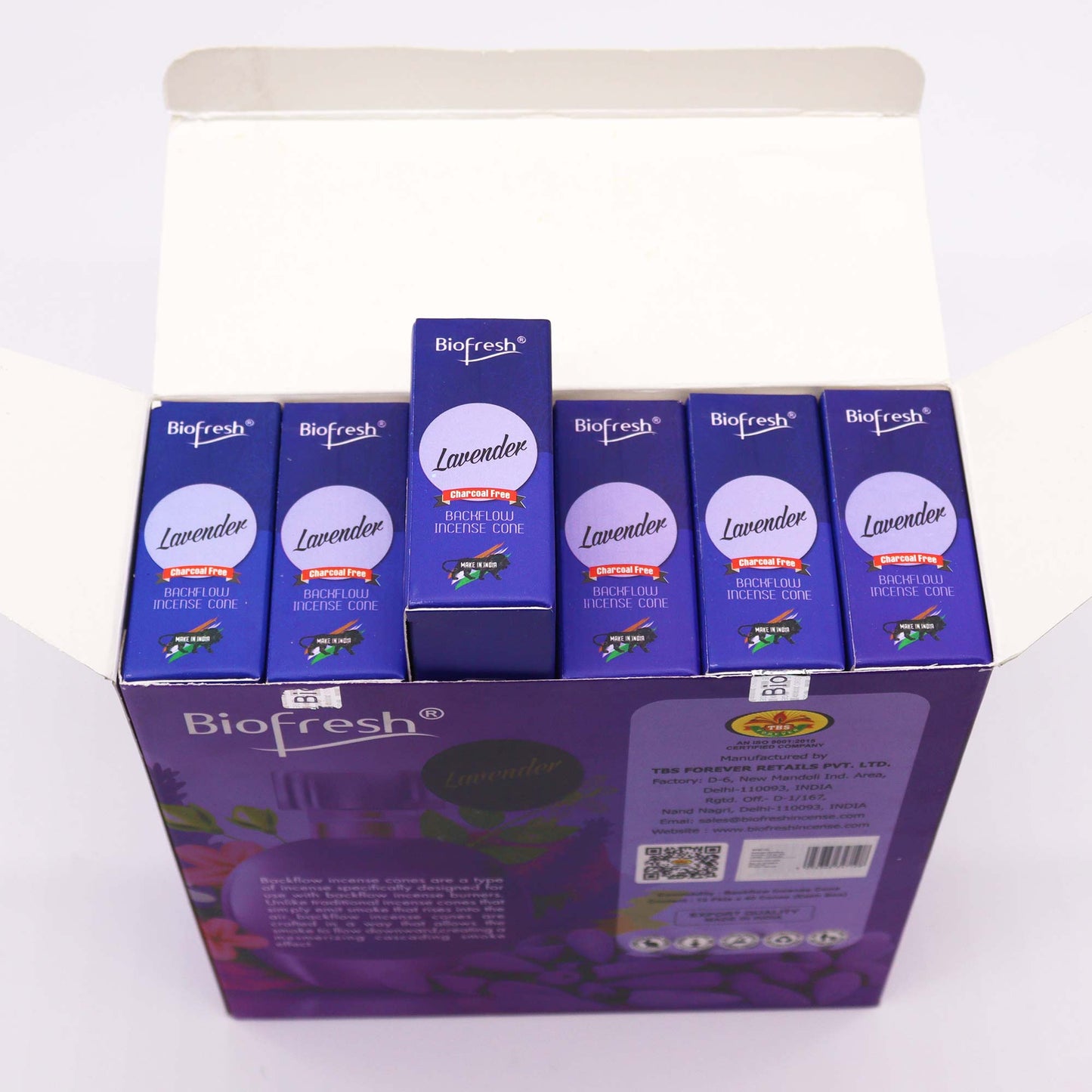 Biofresh Backflow Räucherkegel (40 Kegel) - Lavendel