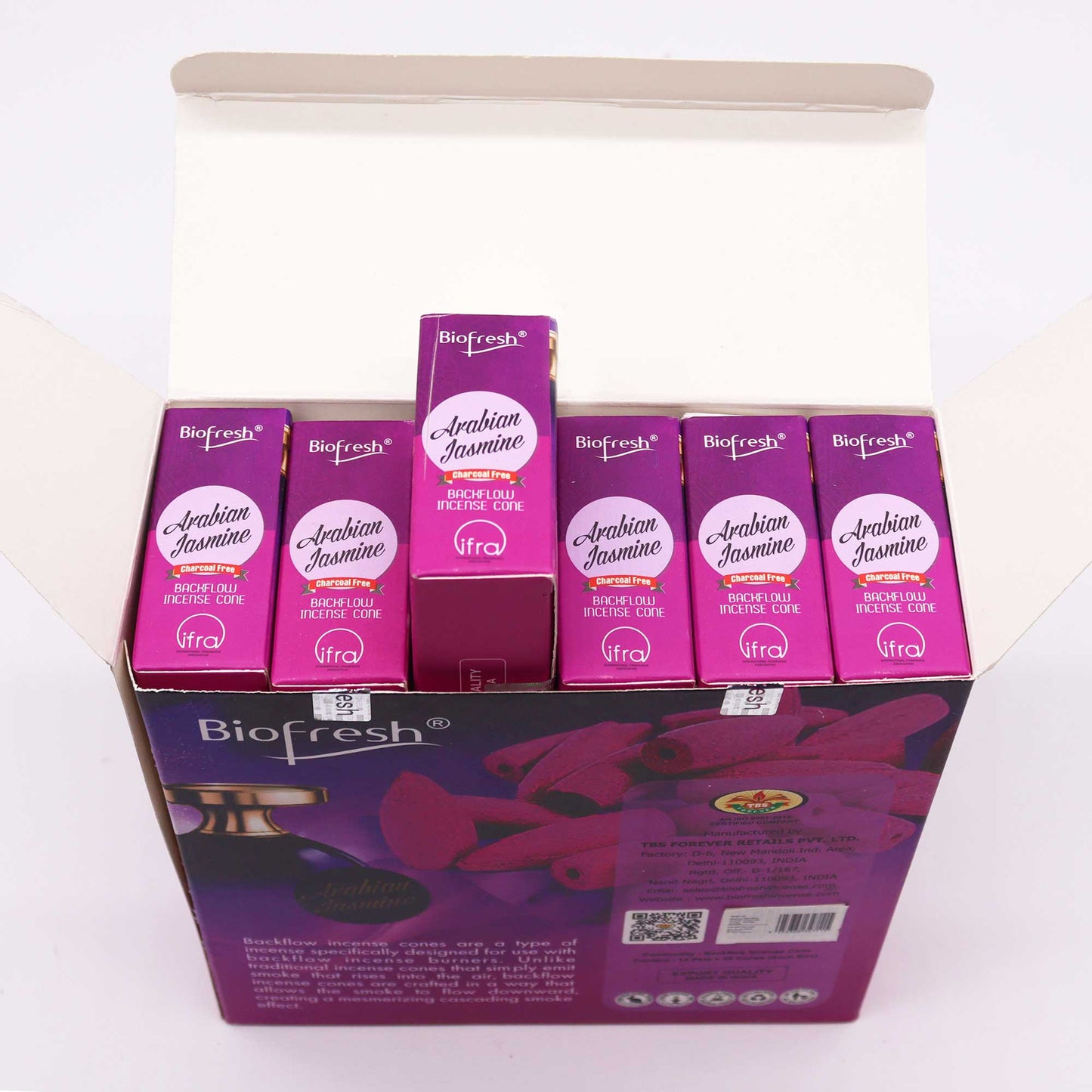 Biofresh Backflow Räucherkegel (40 Kegel) – Arabischer Jasmin