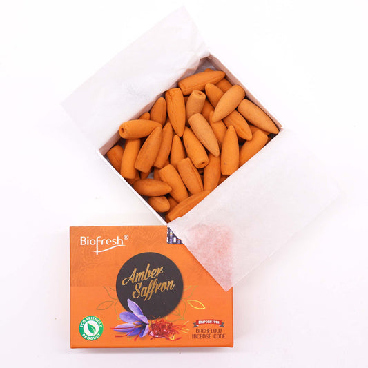 Biofresh Backflow Räucherkegel (40 Kegel) - Amber Safron