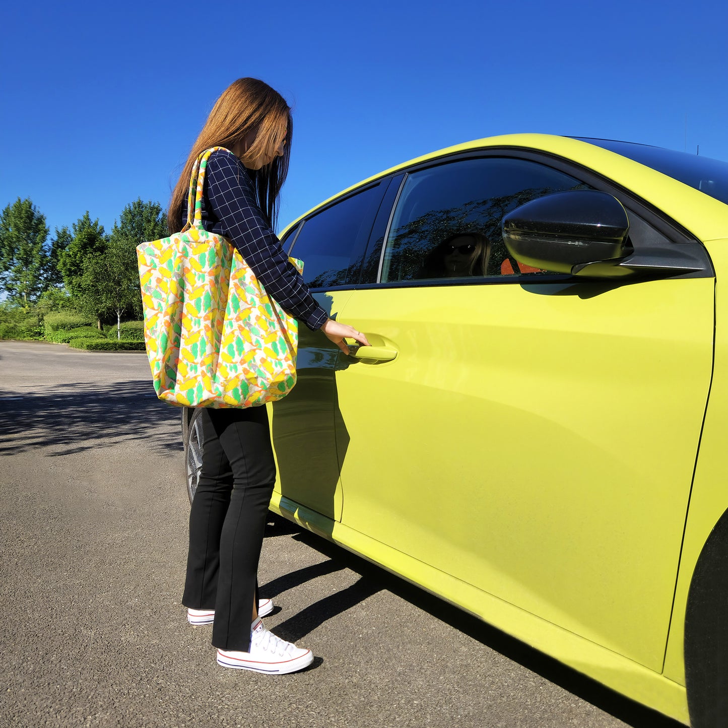 Große glänzende Tasche - Koi-Karpfen