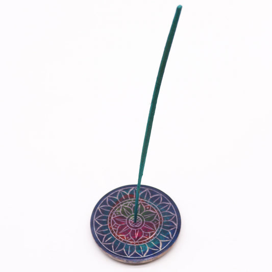Räucherstäbchenhalter aus Speckstein, 8 cm, Lotus auf Lotus