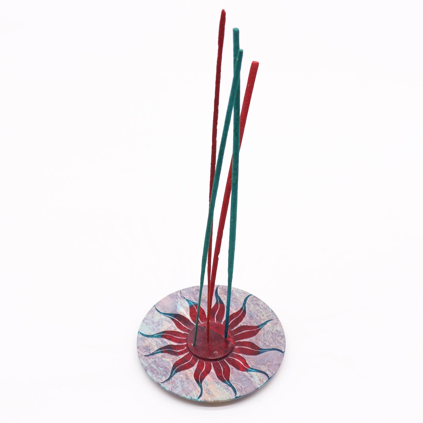 Porte-encens en pierre ollaire 10 cm - Tournesol (support pour 5 bâtonnets)