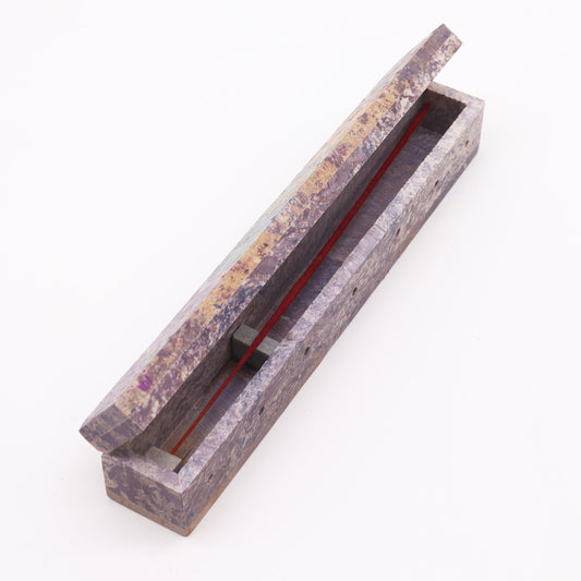 Räucherdose aus Speckstein mit Rauchlöchern 25cm - Chakra