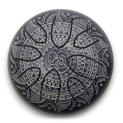 Tambor Om Mandala Grabado - 16cm