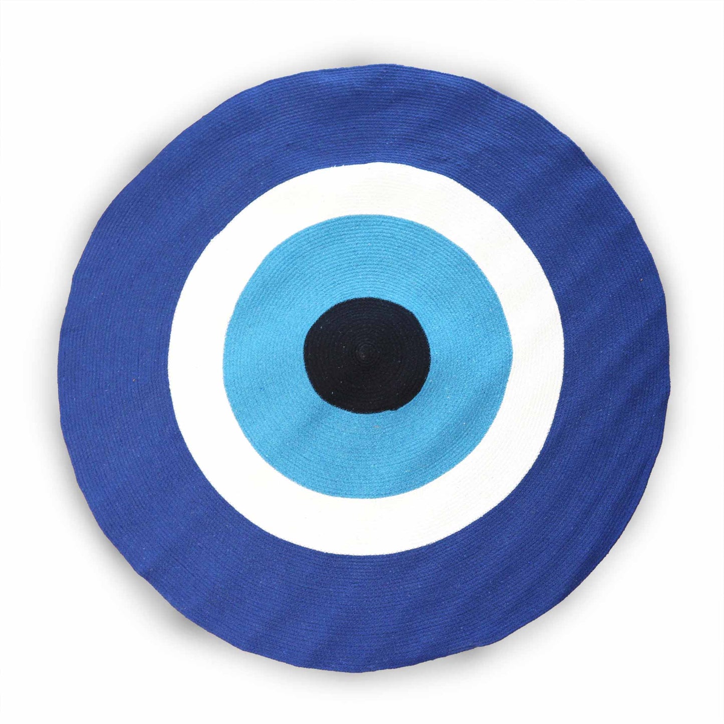 Evil Eye Teppich aus Baumwollseil, 120 cm