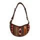 Bolso Hobo de Jacquard - Tonos Marrones Intensos (correa marrón)