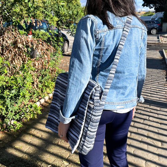 Banjar Weiche Laptoptasche - Blaue Streifen