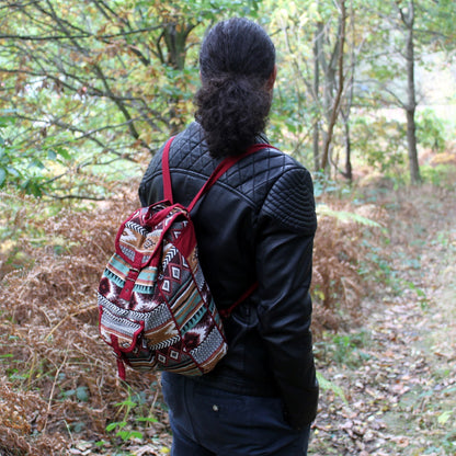 Mochila Tejido Jacquard Chocolate