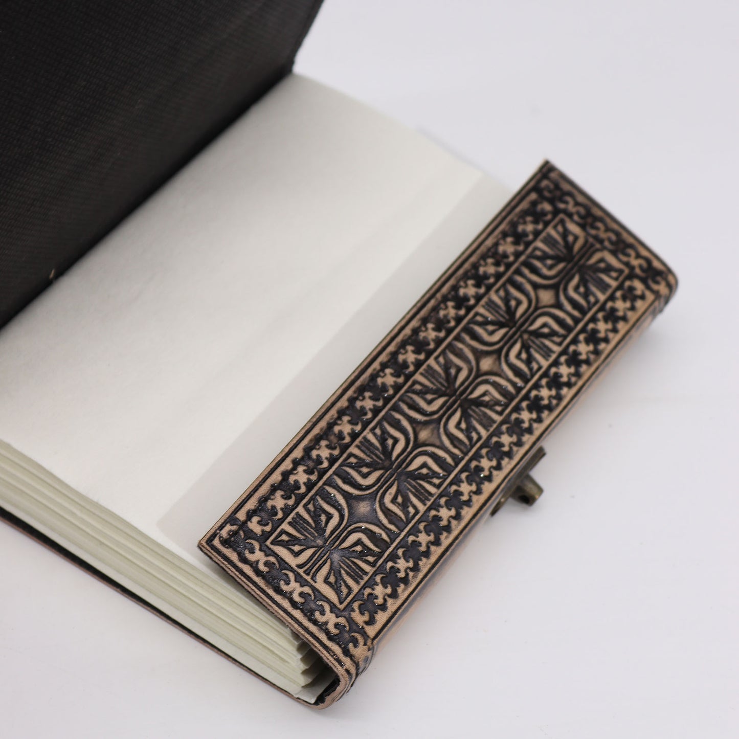 Esoterisches Buddha-Notizbuch – Vintage mit genähtem Rand