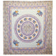 Tapiz / Colgante - Mandala Elefante - Turquesa/Azul sobre Crema