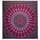 Colcha Doble de Algodón + Colgante de Pared - Pavo Real Mandala - Morado