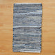 Alfombra mediana de yute de algodón reciclado - 90x150cm - Azul