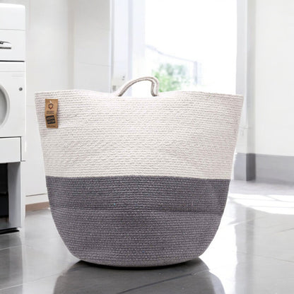 Cesto grande de cuerda de algodón 45x40cm - Gris