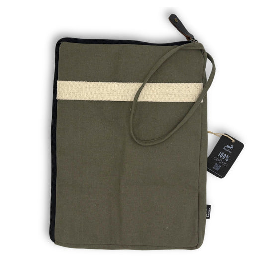 Hop Hare Canvas Tablet-Hülle - Olivgrün