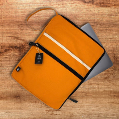 Grande housse en toile pour ordinateur portable - Orange