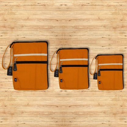 Grande housse en toile pour ordinateur portable - Orange