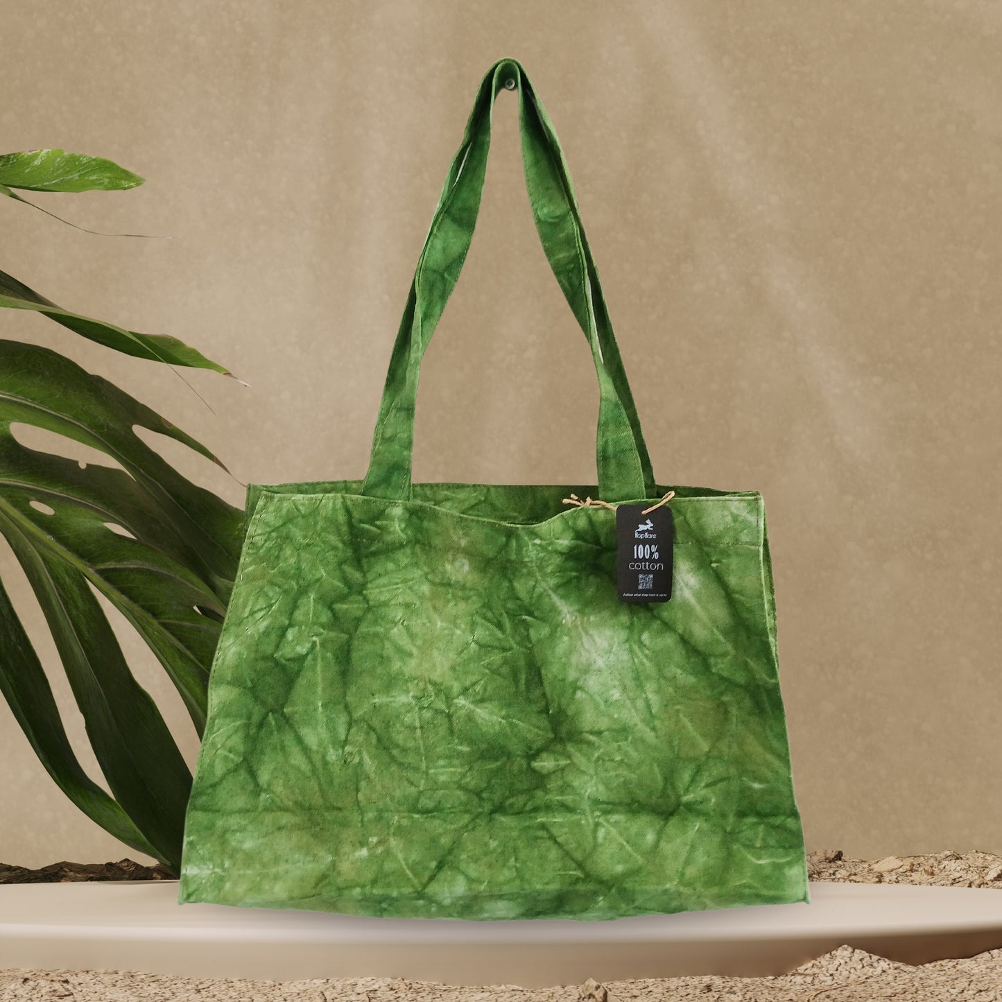 Handtasche - Waldgrüner Wascheffekt