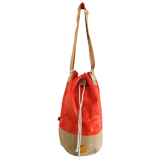 100 % natürlicher Rucksack – Orange Wash Effect – Namaste Hand