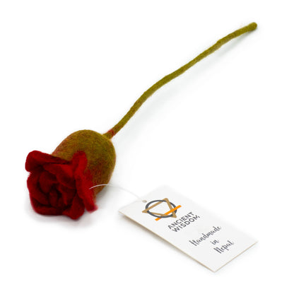 6 x Flores de fieltro - Rosas (colores surtidos)