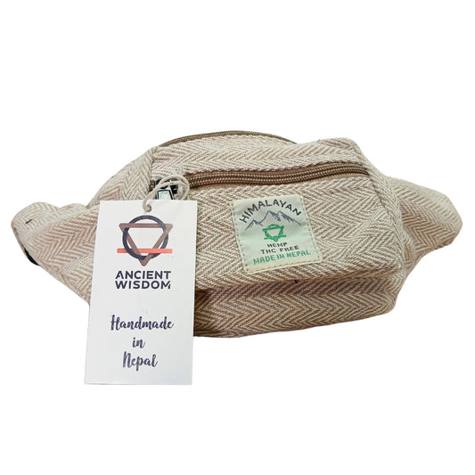 Gürteltasche (oder Bauchtasche) im Hanf- und Baumwollstil - Natur