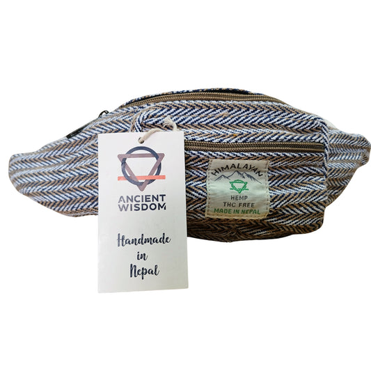 Gürteltasche (oder Bauchtasche) im Hanf- und Baumwollstil - Blau