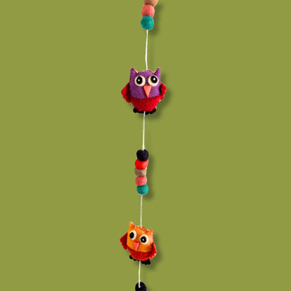 Colgante de Pared de Fieltro - Búhos (colores variados)