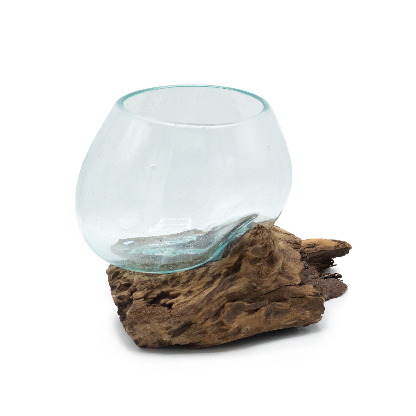 Geschmolzenes Glas auf Holz - Mittlere Schale
