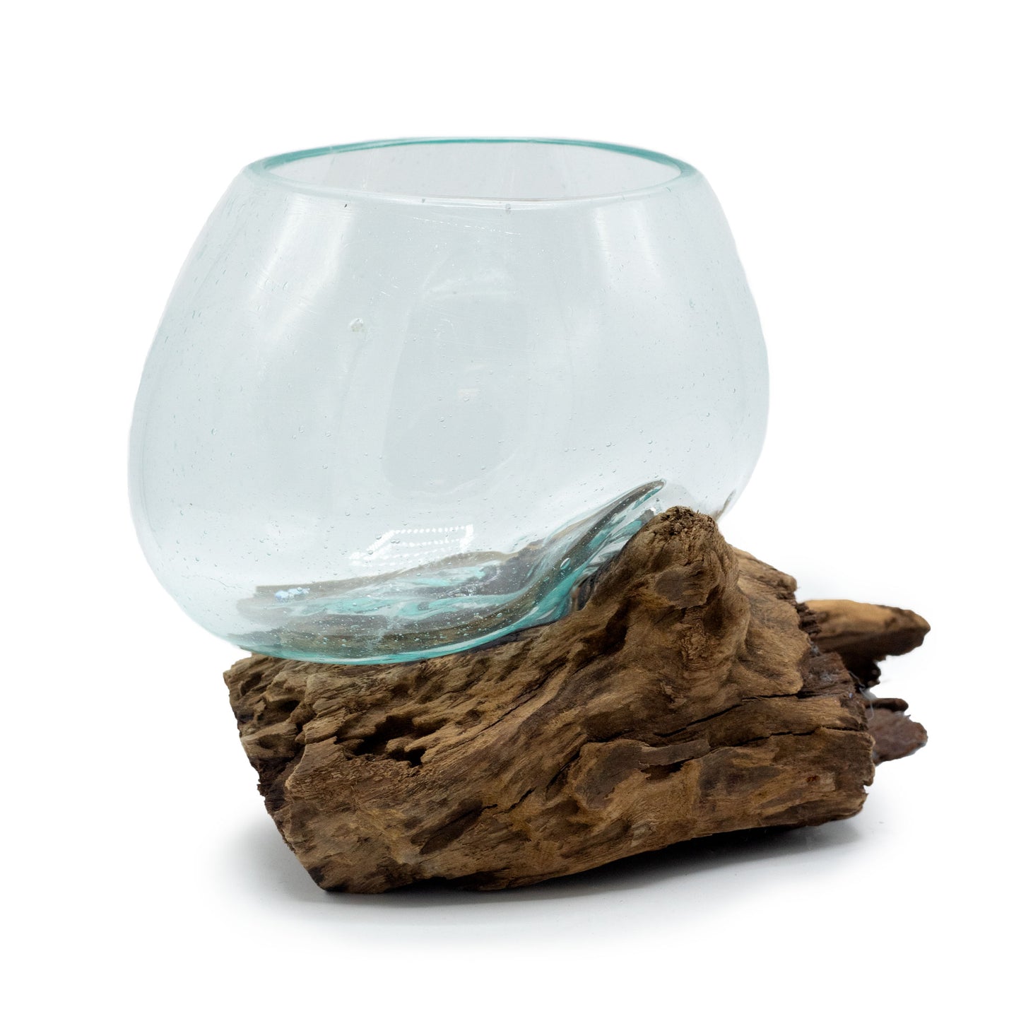 Geschmolzenes Glas auf Holz - Mittlere Schale