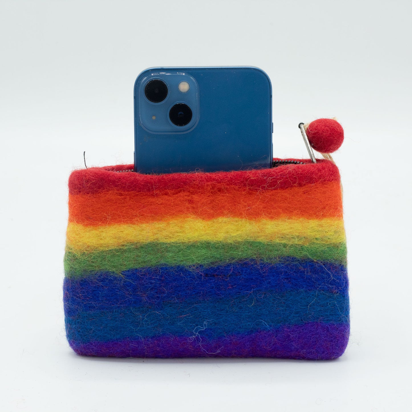 Estuche de fieltro natural con cremallera (surtido) - Arco Iris