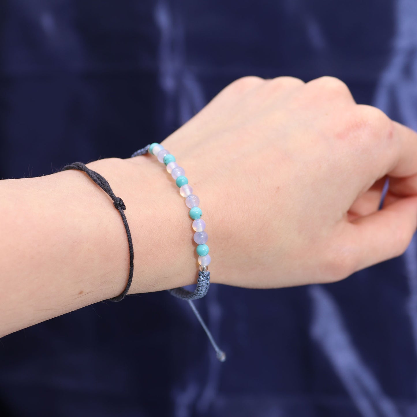 Sternzeichen-Kristallkerze mit Edelsteinarmband - Fische