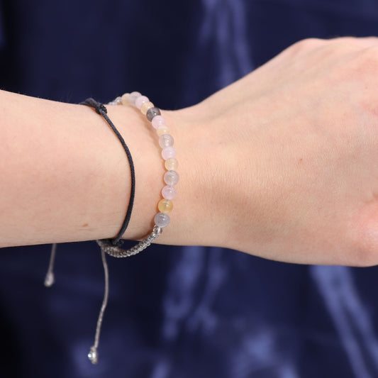 Sternzeichen-Kristallkerze mit Edelsteinarmband - Zwillinge