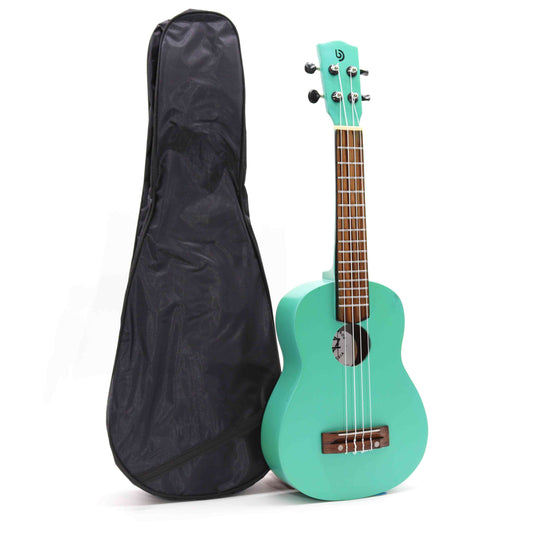 Handgefertigte Ukulele – Türkis-Finish (4 Saiten)