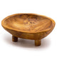 Frutero de madera de teca lisa sobre patas - 30x23x10cm