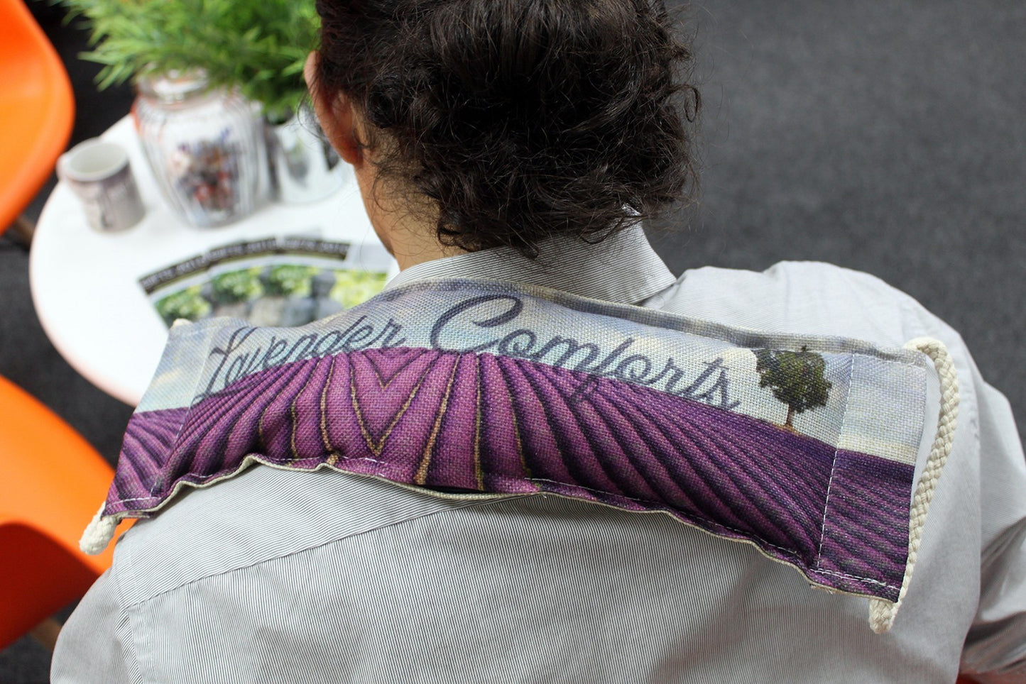 Weizensäckchen in Geschenkbox - Lavendel