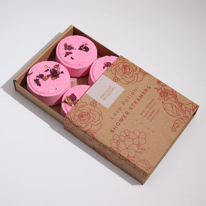 Pastillas de Ducha Zen - Cuarteto de Bienestar Terapéutico - Poción de Amor