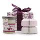 Set de Regalo: Bombas de baños de Provenza & té y rosas+ Vela de Piedra Lunar