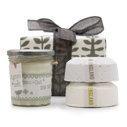 Set de Regalo: Bombas de baño de Windermere & Cítricos + Vela de Luna de Terciopelo