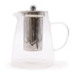 Tetera de vidrio con infusor - Forma de petaca - 950ml