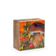 Caja Cuadrada Esmaltada Pequeña 10x10x4.2cm - Seta Granate