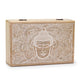 Caja rectangular grande 21.5x14x6.3cm - Cara de Buda Blanco