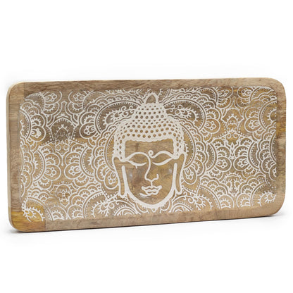 Bandeja Larga 30x15x2,5cm - Cara de Buda Blanco