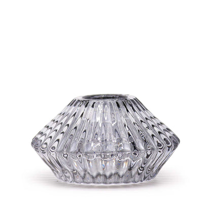Portavelas reversible con diseño de flor para cena / vela de té - Gris medianoche
