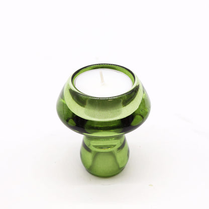 Portavelas reversible con diseño de seta para cena / vela de té - Jardín de Jade