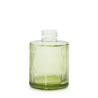 Botella redonda acanalada para difusor de varillas de 150 ml  - Verde ahumado